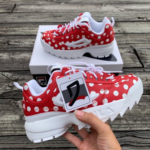 fila disruptor polka dot